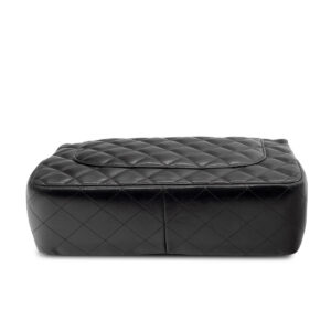 Sac à main Chanel Timeless Jumbo en cuir matelassé noir-21353