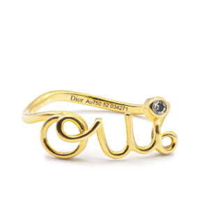 Bague Dior Oui en or gris 18k et brillant-21341