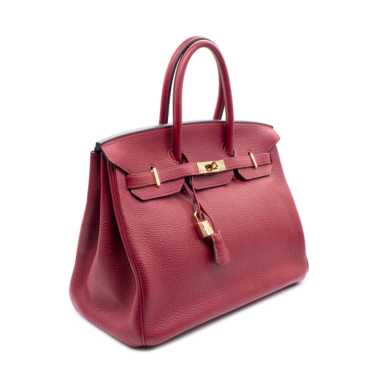 Sac Hermès Birkin 35 en cuir Togo Rouge Hermès-0