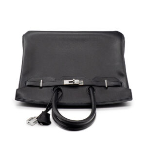 Sac Hermès Birkin 35 en cuir Epsom Noir et accastilage en metal palladié-21439