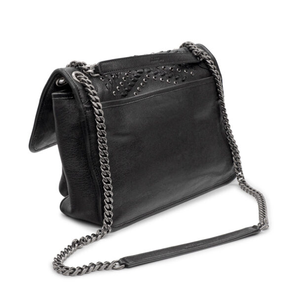 Sac Saint-Laurent Niki Medium Collector en cuir noir et cristaux Swarovski-21415