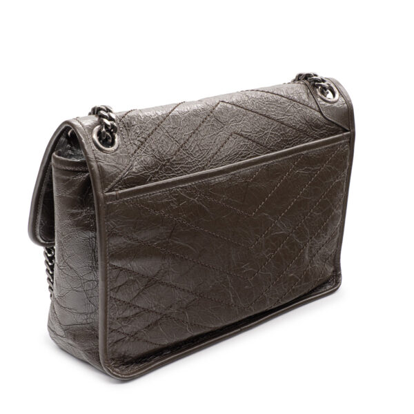 Sac Saint-Laurent Niki medium en cuir vieilli vert kaki-21419