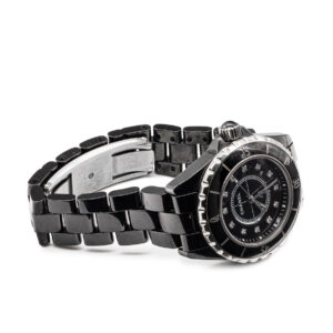 Montre Chanel J12 Céramique noire index diamants 33mm-21428