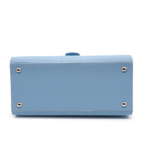 Sac à main Delvaux Brillant Medium en cuir bleu ciel – Image 3
