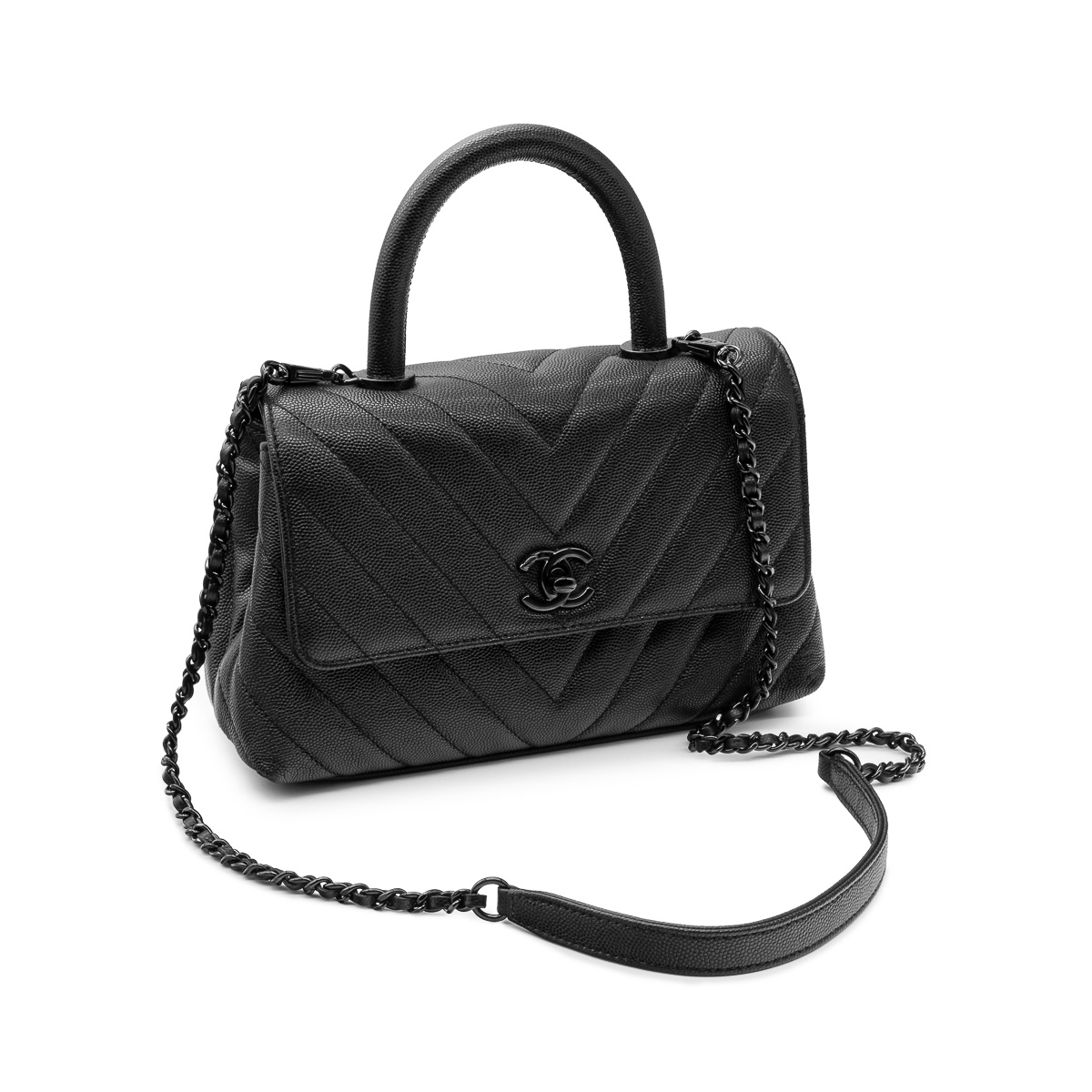 Chanel Coco Handle All Black vue 1