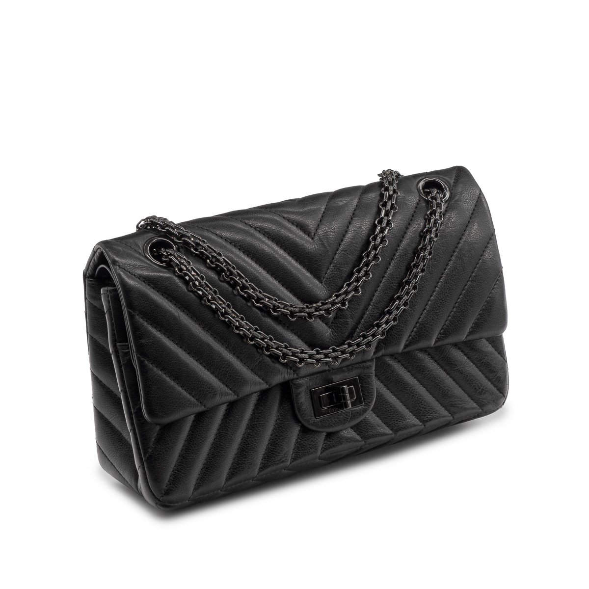 Chanel 2.55 Edición Todo Negro Bolso Vista 1