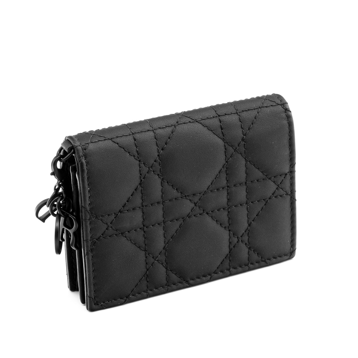 Porte-monnaie et cartes Lady Ultramatte DIOR-Vue 1