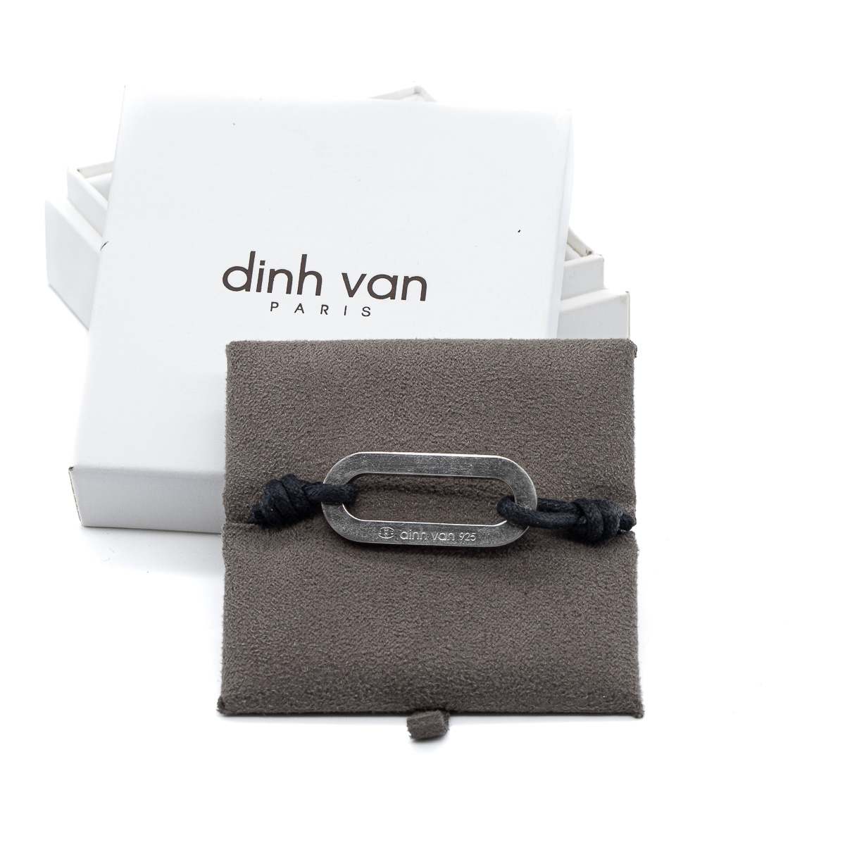 Dinh Van Pulsera de cordón Eslabón de plata-1