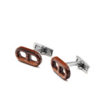 Hermès Maillon Cufflinks in rosewood-1